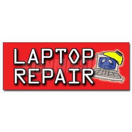 Signmission LAPTOP REPAIR DECAL sticker computers virus maintenance software install, D-24 Laptop Repair D-24 Laptop Repair